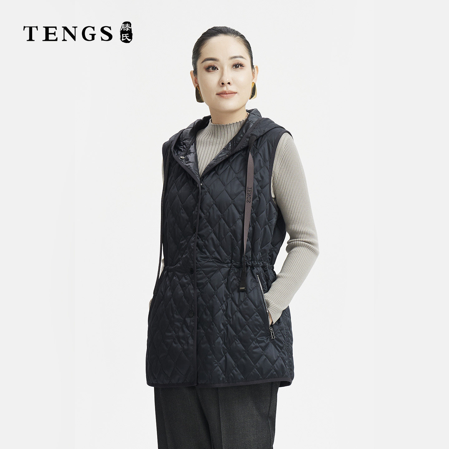 舒适百搭职场通勤纯色休闲棉马甲