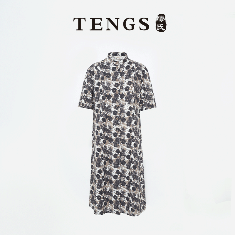 TENGS轻松休闲印花纯棉连衣裙