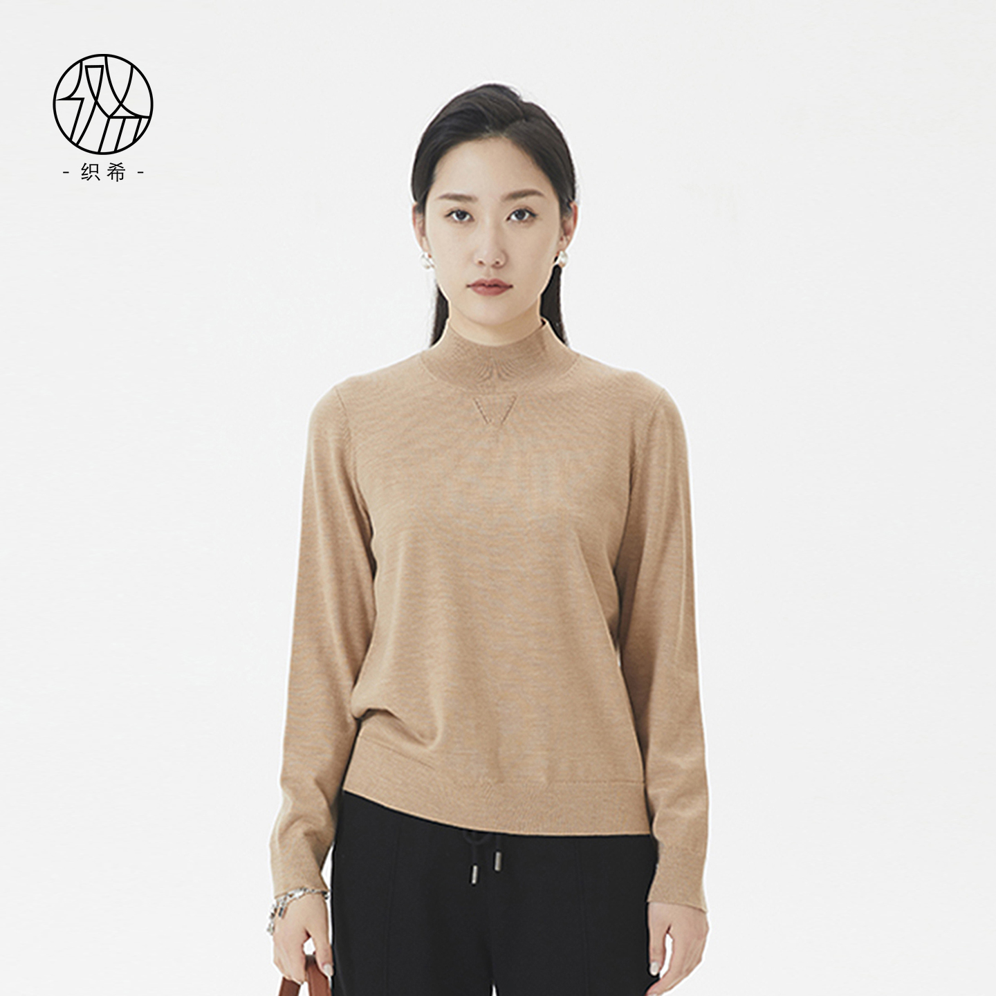职场通勤舒适百搭长袖针织衫
