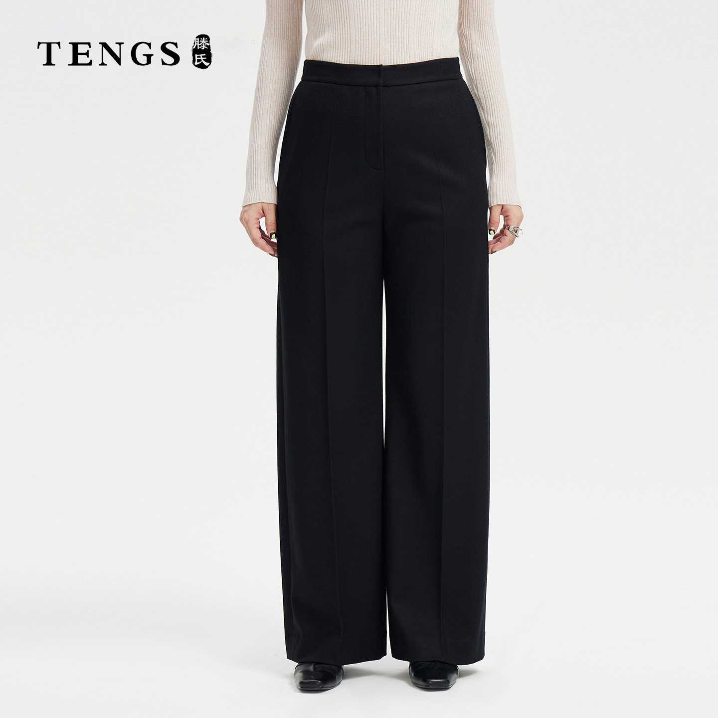 TENGS滕氏企业女装纯色绵羊毛