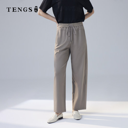 TENGS滕氏女装新款时尚休闲百搭职场通勤轻奢百搭直筒单裤