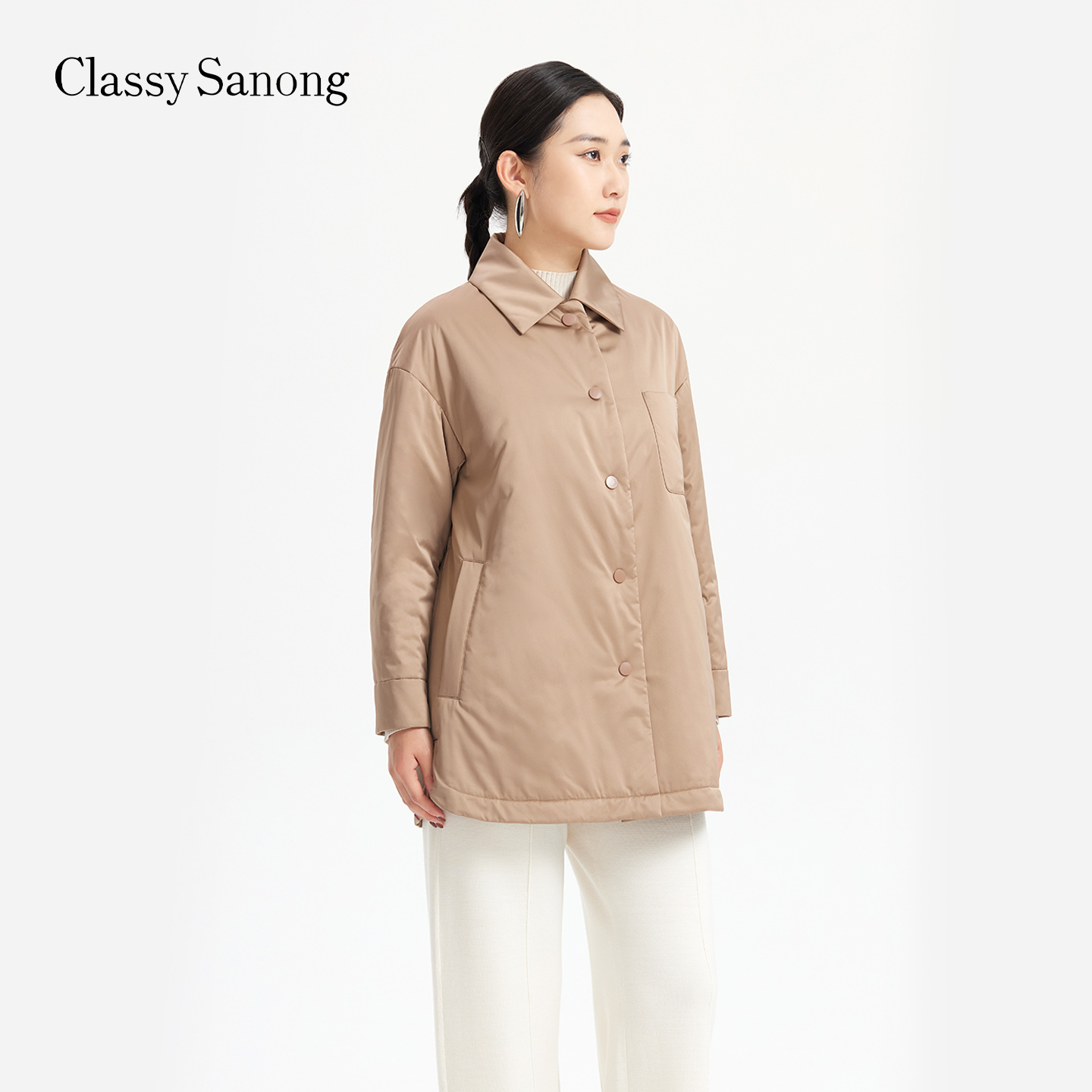 TENGS秋季新款轻奢舒适棉服