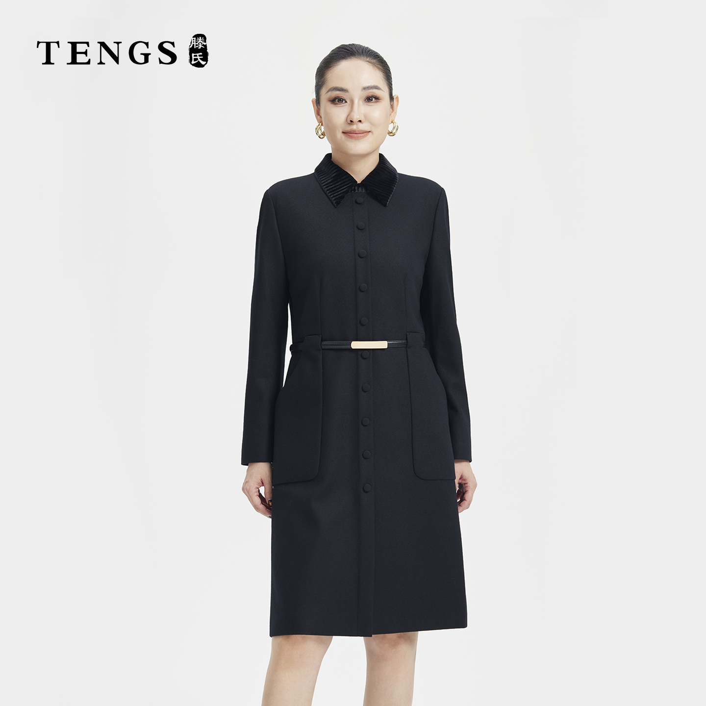 TENGS滕氏女装连衣裙羊毛