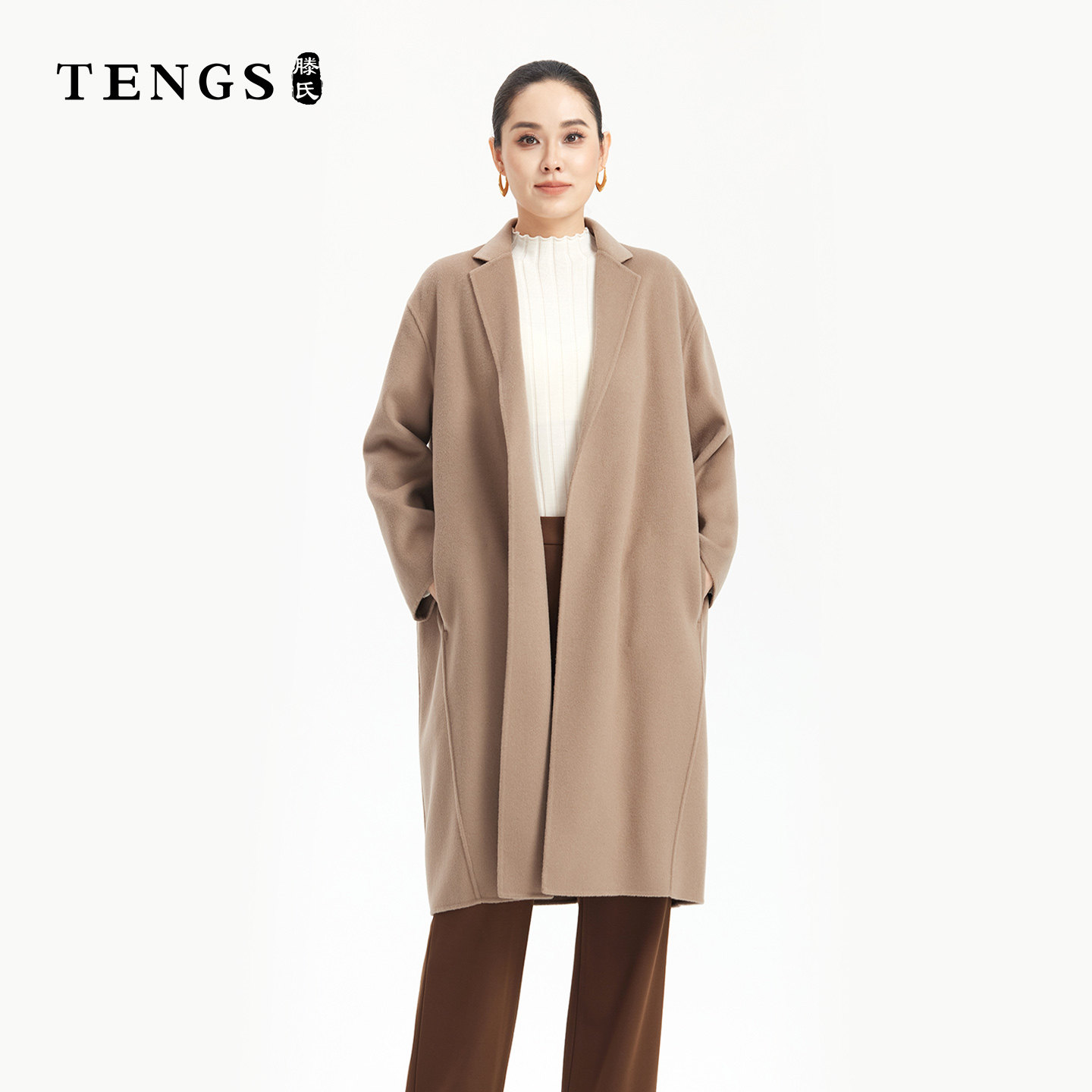 TENGS滕氏优雅舒适简约中长大衣