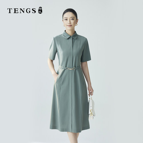 滕氏夏季休闲舒适轻奢百搭连衣裙