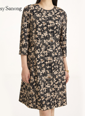 萨侬Classy Sanong/滕氏企业女装秋季新款典雅大方舒适休闲连衣裙