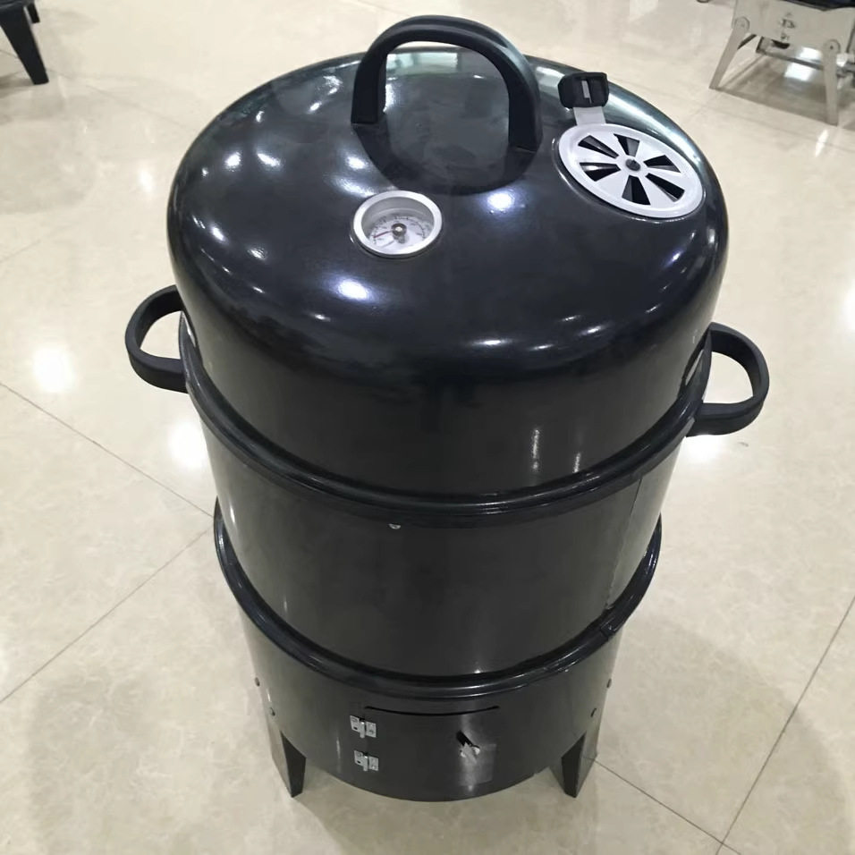 厂家批发家用木炭炉搪瓷烤盆三合一多功能烟熏炉烧烤炉