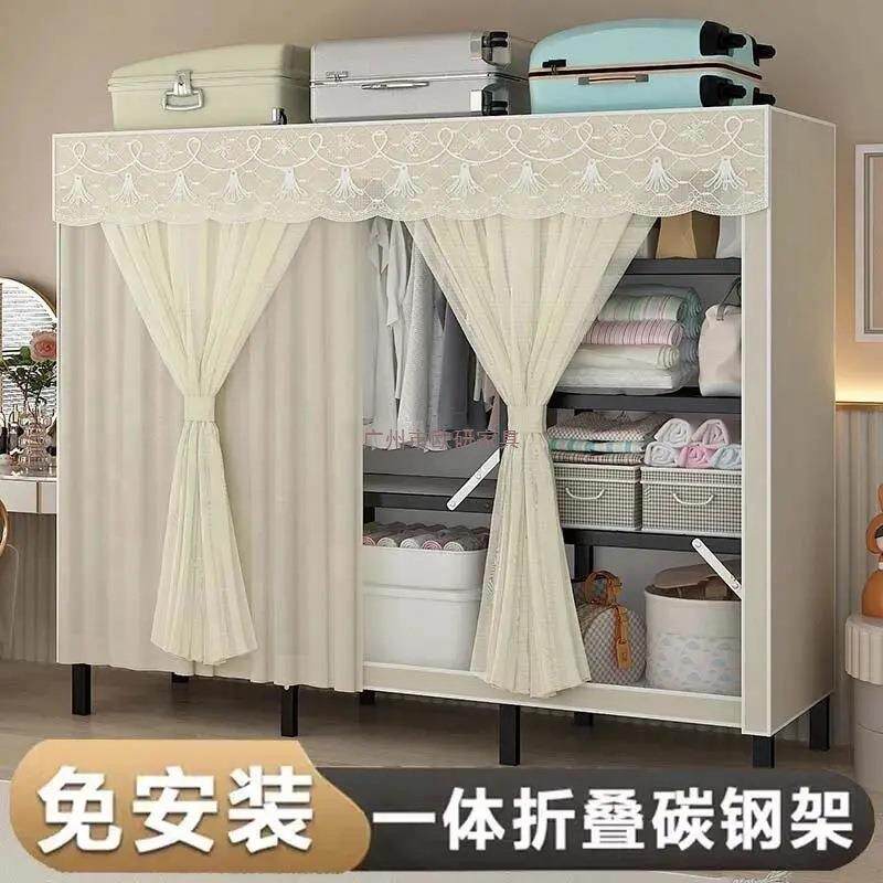免安装折叠衣柜家用卧室简易衣柜结实组装加粗加厚布衣柜新款衣橱