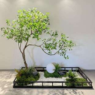 高端仿真马醉木橱窗造景植物室内仿生绿植装饰树大型假树简约景观