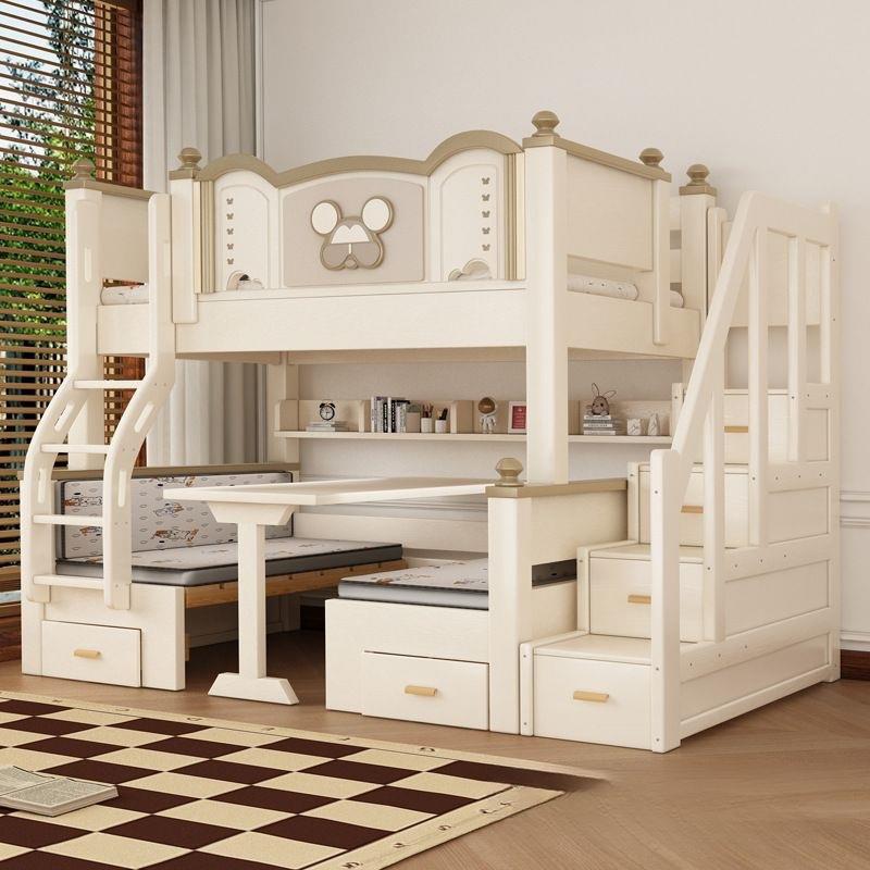 精冠实木加粗上下床上床下桌儿童子母床家用多功能高低床双层床