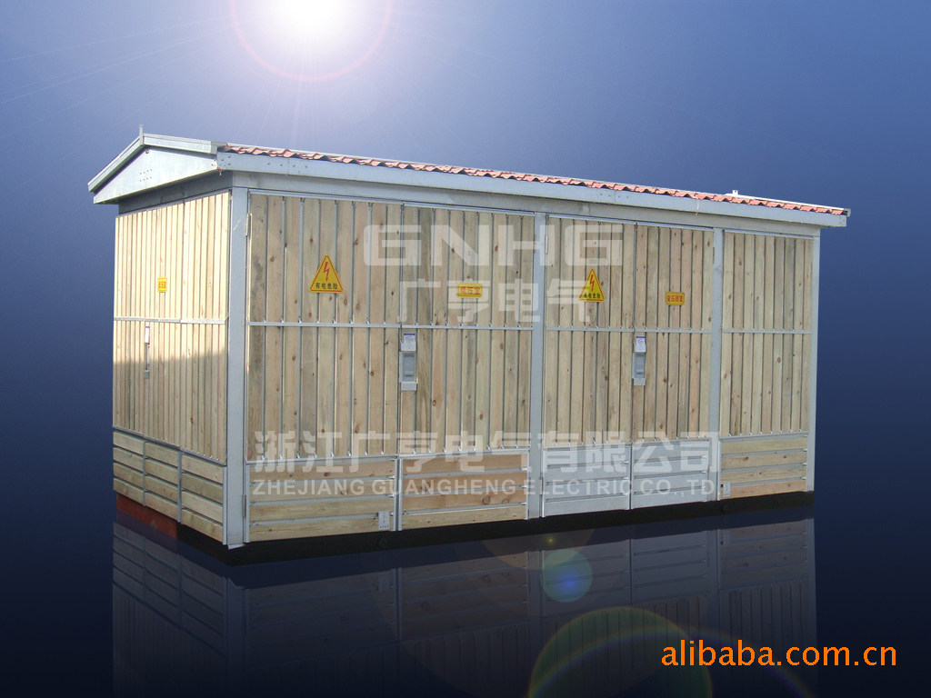 ABB型贴木条箱式变电站(箱变)外壳/壳体/箱体,景光式欧式箱变