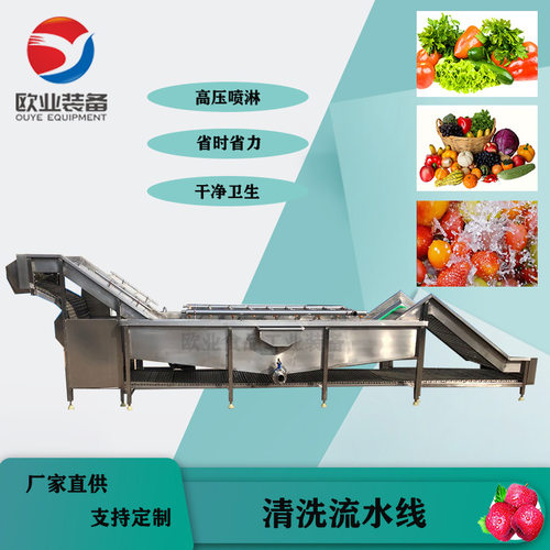 厂家蔬菜清洗机全自动不锈钢果蔬洗菜机自动果蔬加工设备