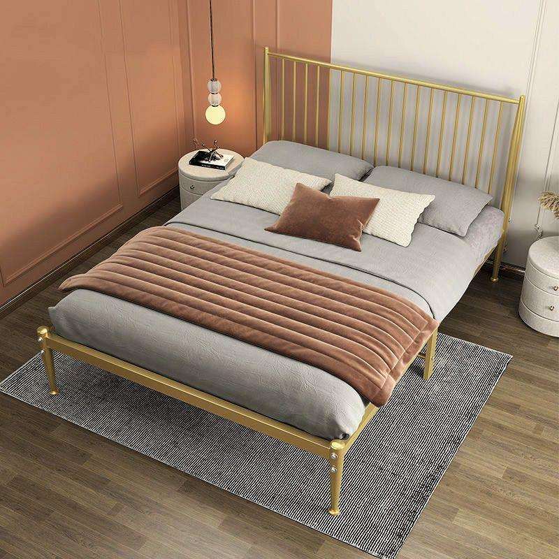 铁艺床双人铁架床北欧简约龙骨网红公主床公寓床1.2米1.5米1.8米