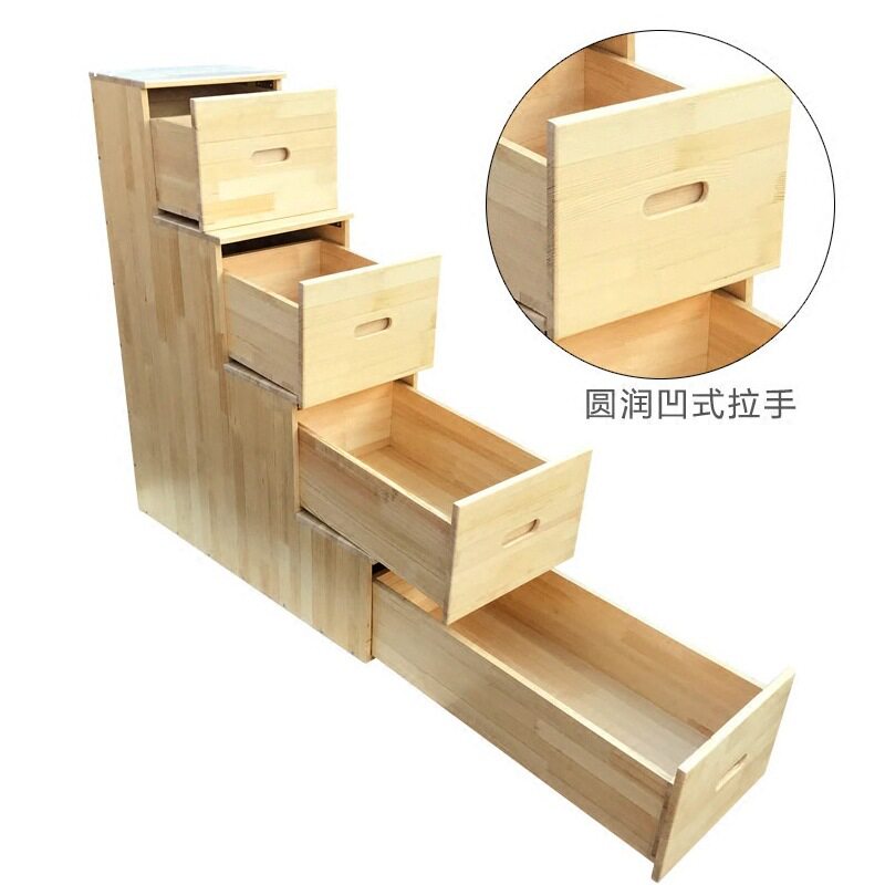 上下床楼梯柜家用梯子梯柜单卖抽屉式床头格子柜阁楼收纳阶梯柜子