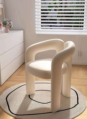 轻奢餐椅靠背梳妆台椅子奶油网红化妆凳子设计师现代简约卧室家用