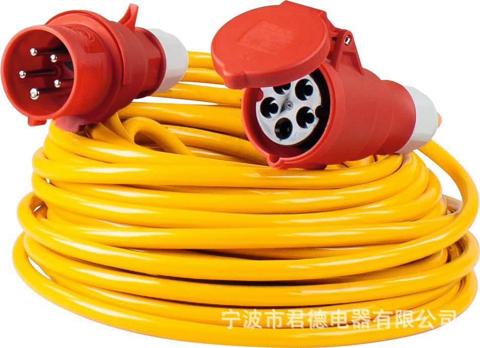 IP44防水CEE插头带翻盖房车配件CEE延长线户外露营工业插头