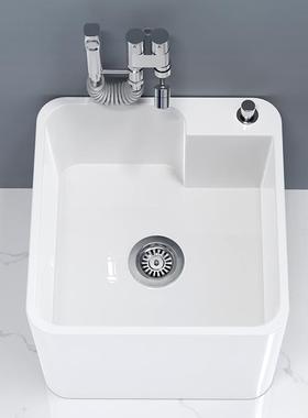 ll拖把池35CM高度卫生间矮款拖布池落地式家用正方形阳台墩布