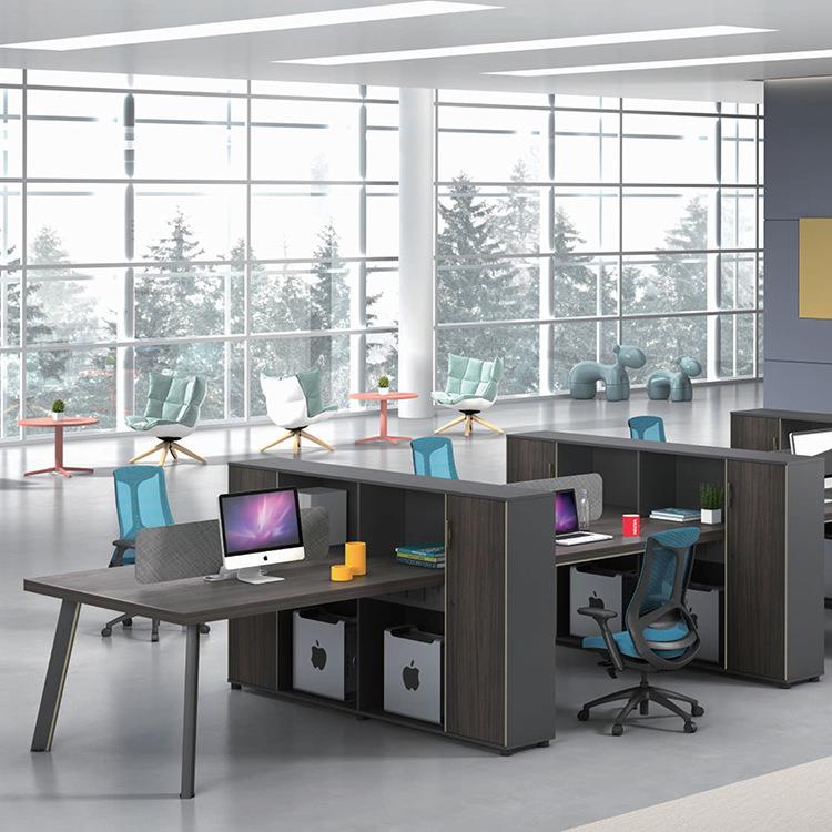 职员办公桌椅组合屏风隔断办公桌2/4/6人位简约员工桌YZYSD0615