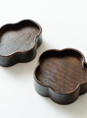 胡桃木梅花壶承茶承壶托底座紫砂壶盖碗干泡垫茶壶垫茶道配件壶承