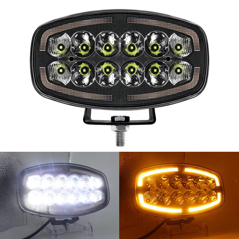9英寸卡车LED灯12/24V汽车超亮带LED日间行车灯适用吉普大切诺基