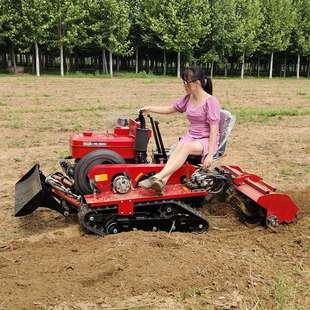 小型大棚旋耕机履带式犁地松土机山地丘陵耕田播种起垄机出口