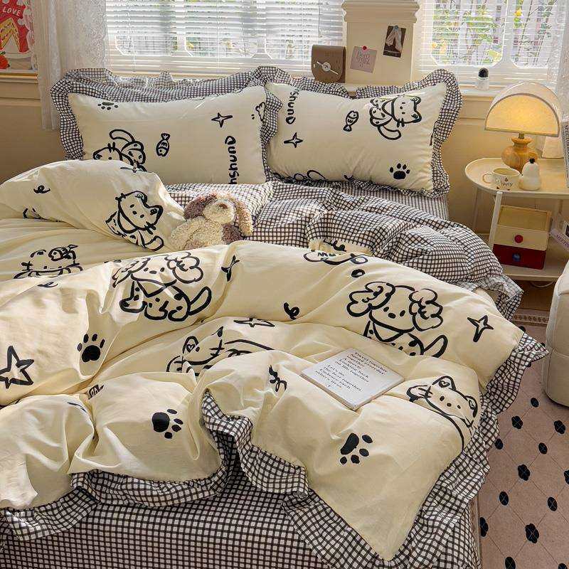 卡通四件套全棉纯棉2025新款春季被套床单可爱儿童宿舍床品三件套,金属材料及制品,金属加工件/五金加工件,淘宝优惠券,粉丝福利购,淘宝优惠卷