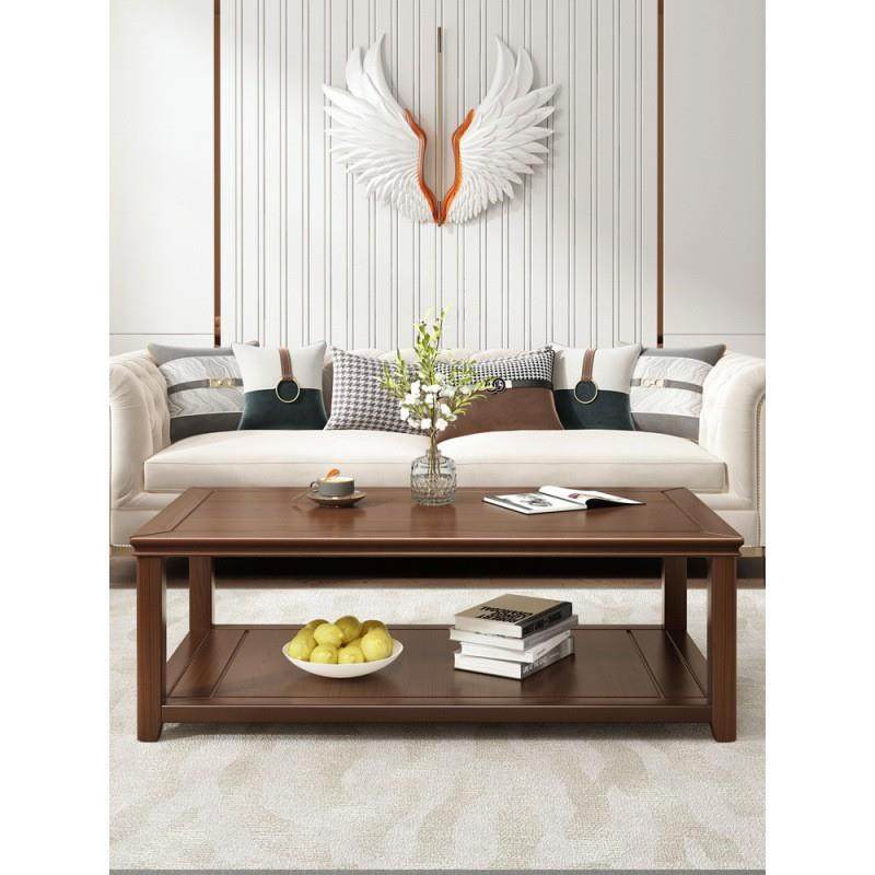 新中式实木茶几桌客厅家用小户型茶几柜简约现代储物长方形茶台