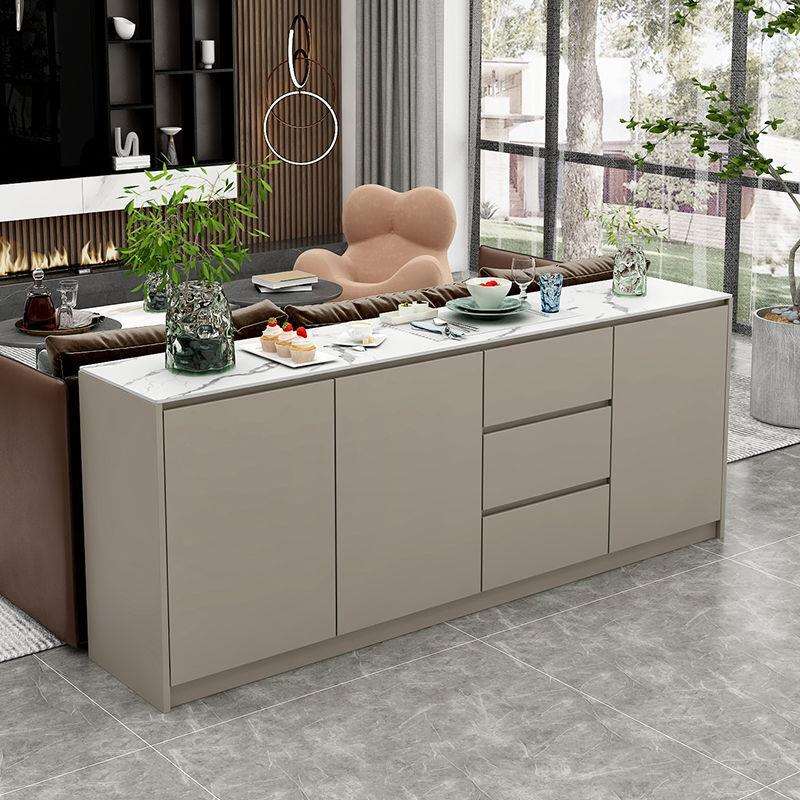 现代简约沙发靠山柜客厅隔断收纳柜轻奢岩板餐边柜家用靠墙茶水柜