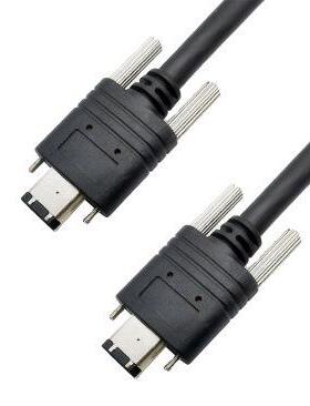 IOI采集卡1394火线A对B6P9P屏蔽带螺丝