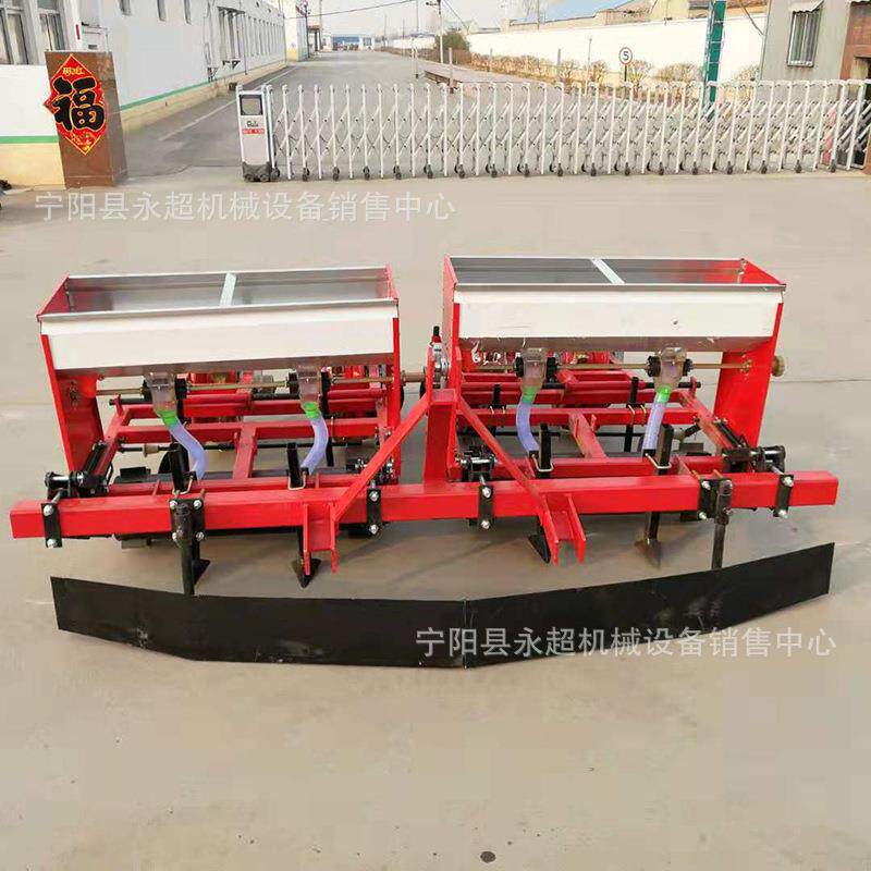 春花生覆膜播种机两垄四行高粱油菜白菜起垄施肥播种机