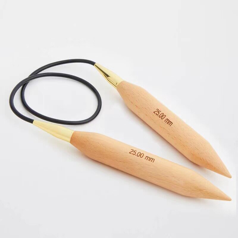 KnitPro Beech 超粗针头80cm环针 榉木 进口编织针