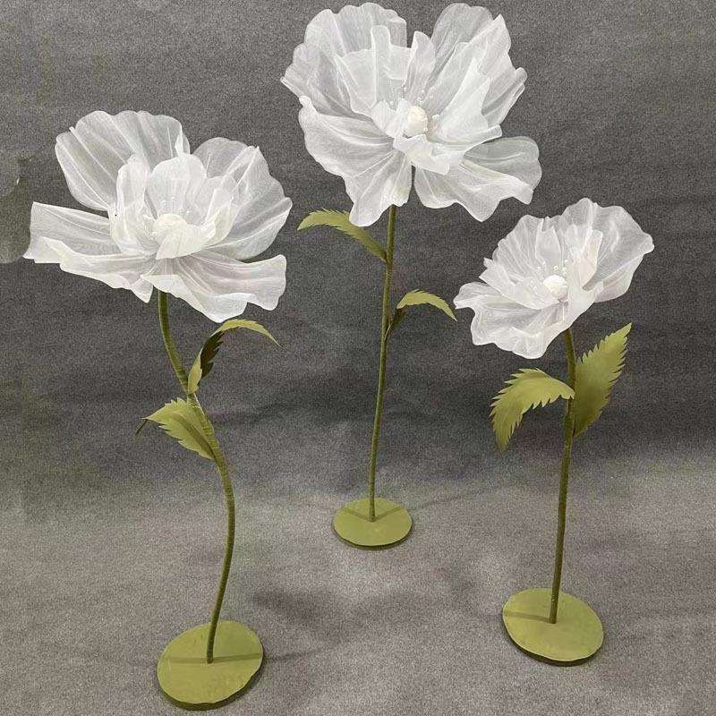 仿真丝大型装饰花婚庆丝网真丝婚礼路引新款舞台橱窗道具装饰丝花