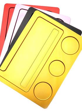 高端铝合金烟草收纳托盘长28CM*21CM多功能收纳烟盘烟具配件