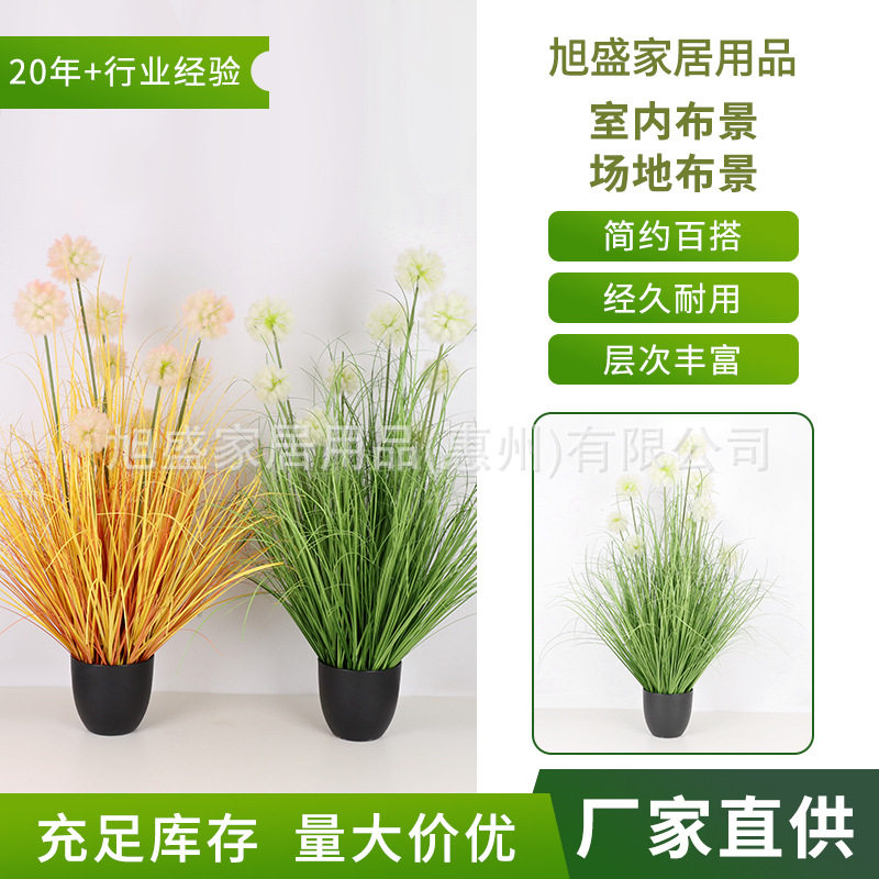 仿真绿植造景假花摆件蒲公英芦草拍摄道具婚庆布置高仿真家居装扮