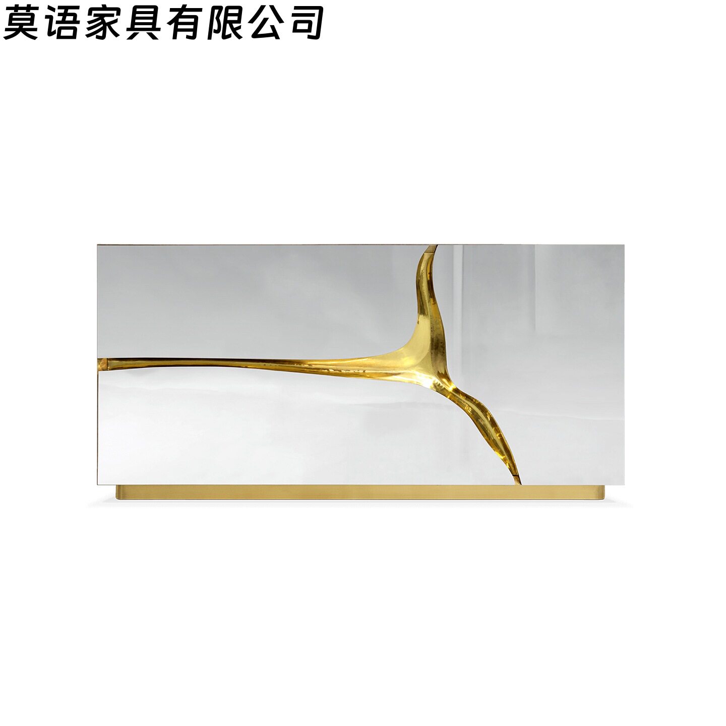 轻奢创意高级感实木床头柜现代设计师款卧室家用不锈钢床头收纳柜