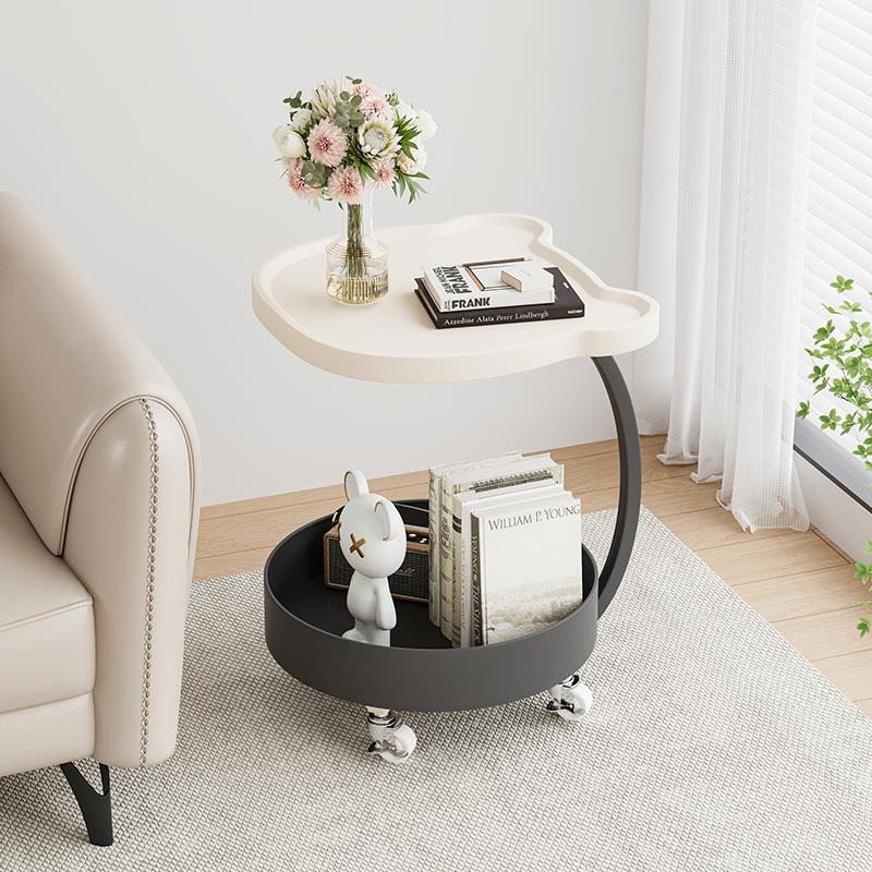 8V轻奢沙发边几现代简约客厅可移动茶几小桌子卧室床头柜推车置物