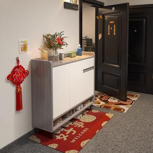 室外楼道鞋柜家用门口收纳柜一体靠墙2025新款放在门外面的鞋架子