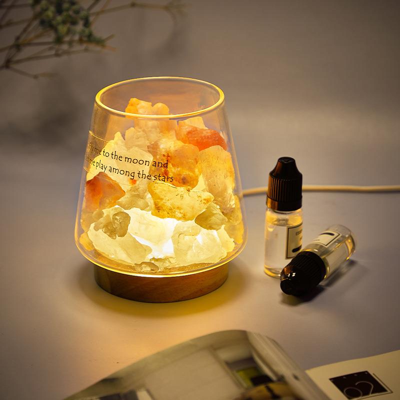 香薰夜灯小夜灯卧室水晶石香薰灯