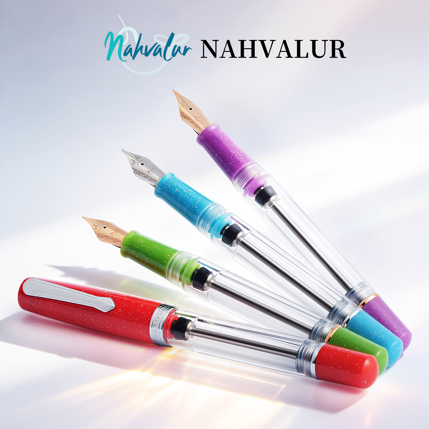 nahvalur Original Plus柔彩系列钢笔绿色透明笔身办公学习书法笔