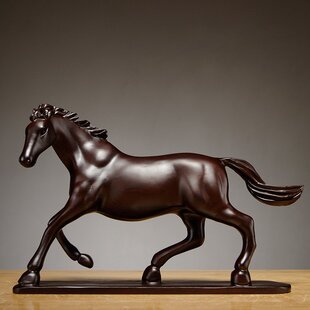 黑檀木雕马摆件红木雕刻十二生肖马家居客厅办公装饰工艺品送礼品