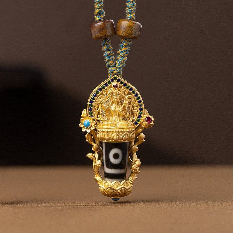 红肉九眼天珠吊坠西藏饰品六字真言转运珠文殊男女款挂件厂家直销,珠宝/钻石/翡翠,颈饰,淘宝优惠券,粉丝福利购,淘宝优惠卷