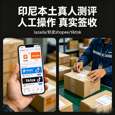 印尼本土店铺lazada虾皮shopee真人测评Tiktok真实签收买家号人工