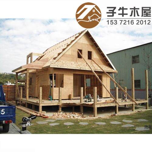 室实木中式茶阁楼装修木构屋结日式风大情复NEW-9856古别墅民宿木