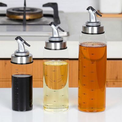 带刻度高硼玻璃调味瓶酱料瓶油壶厨房家用料酒酱油瓶醋瓶防漏油瓶