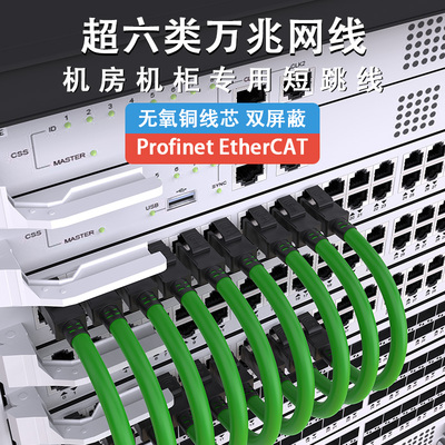 0.2米短网络跳线高柔工业连接线