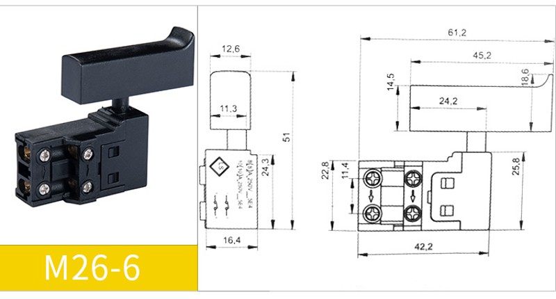 电动工具开关大全26电锤电镐角磨切割机飞机钻电链锯云石机搅拌器,工业油品/胶粘/化学/实验室用品,实验室漏斗,淘宝优惠券,粉丝福利购,淘宝优惠卷