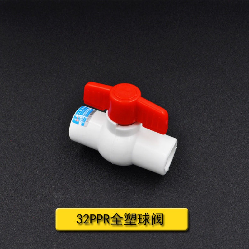PPR双活接全塑球阀冷热水可用塑料球阀20 4分25 PPR水管管件配件
