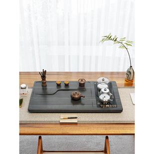 茶台茶具套装 茶盘全自动底部上水烧水壶一体家用天然石排水式 简约