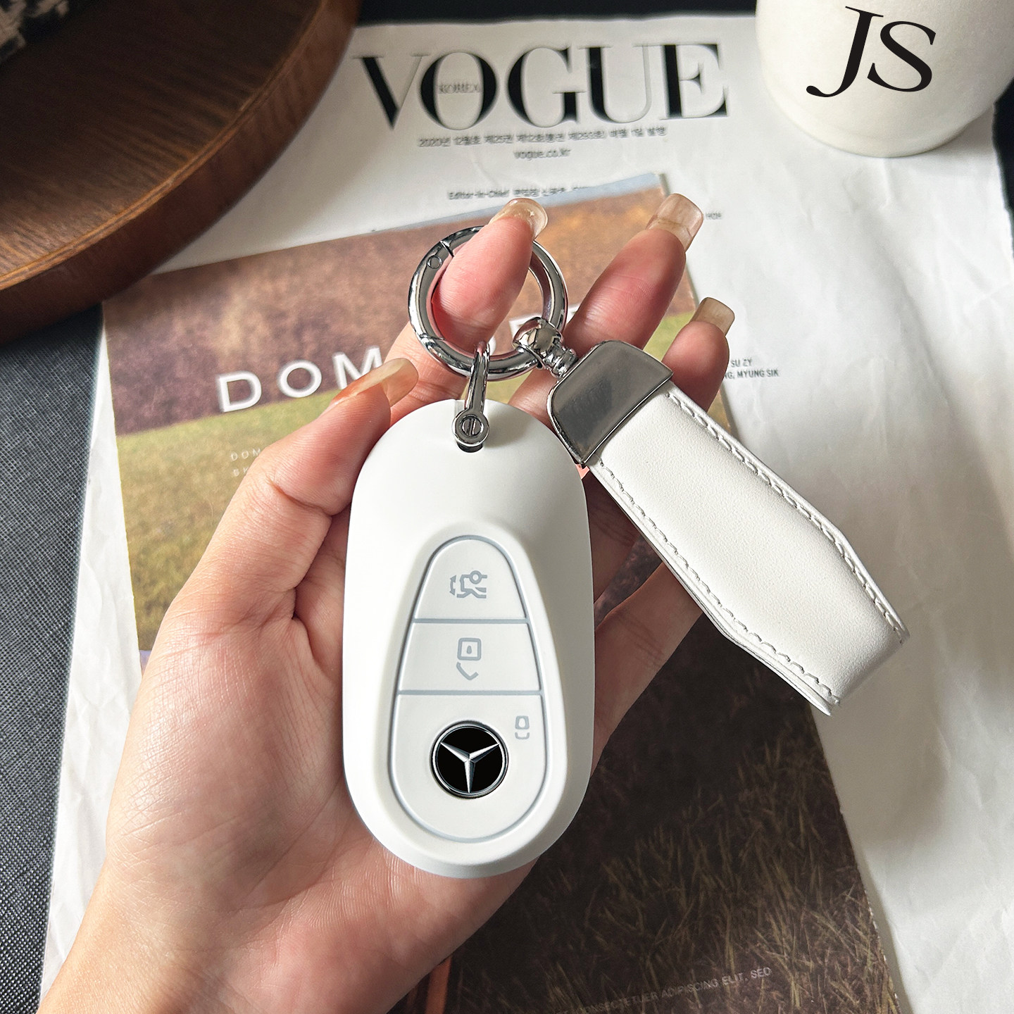 适用奔驰C260L钥匙套C级E级E300L车扣GLC300L/A200L包GLE/GLB壳扣