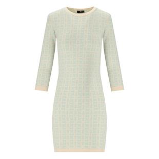 BUTTER ELISABETTA DRESS FRANCHI MONOGRAM KNITTED ACQUA